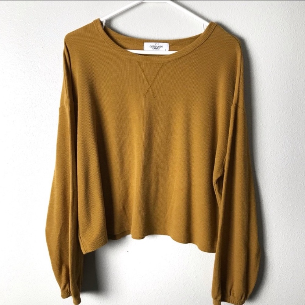 CJLA Mustard Yellow Kayce Top Large